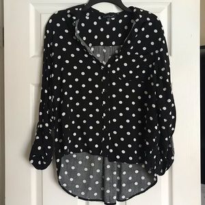Polka Dot Button Up Blouse